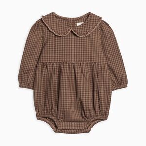 KENDI Aven Flannel Bubble Collared Romper